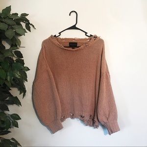 Distressed sweater